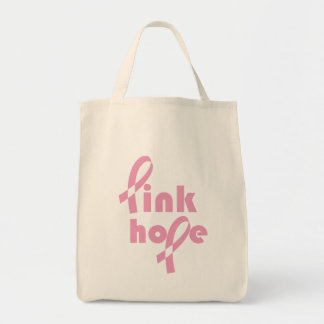Pink Hope Ribbon Tote Bag