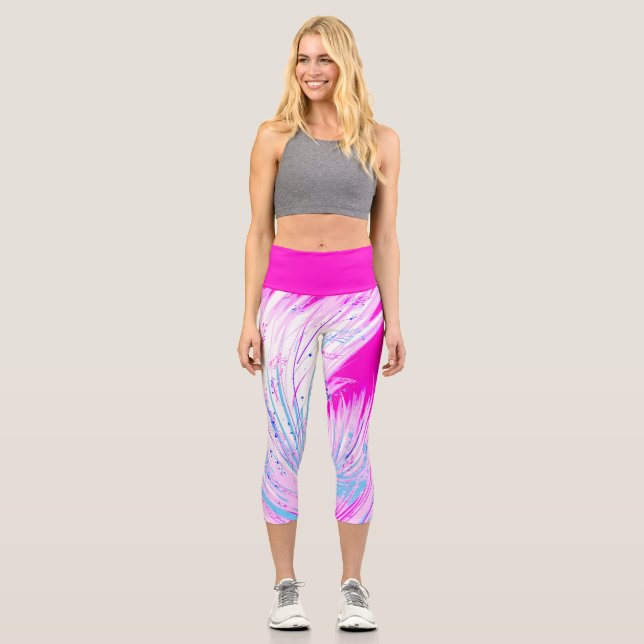 Pink Horizon  Capri Leggings (Front)