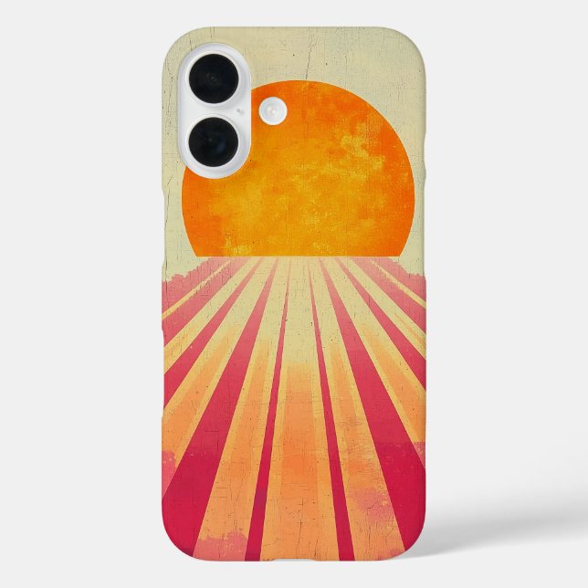 Pink Horizon Sun Phone Case (Back)