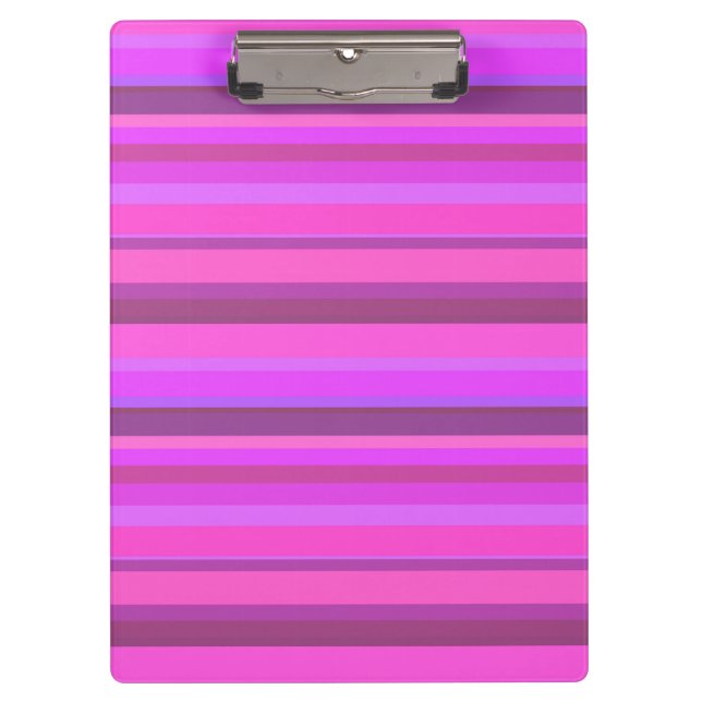 Pink horizontal stripes clipboard (Front)