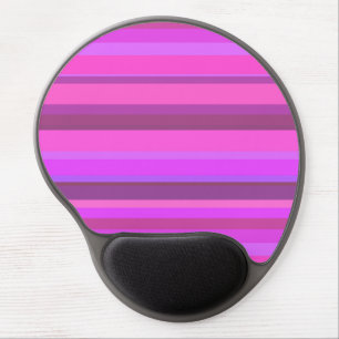 Pink horizontal stripes gel mouse pad