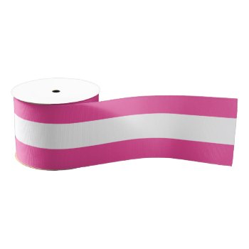 Pink Horizontal Stripes Grosgrain Ribbon by DavidsZazzle at Zazzle