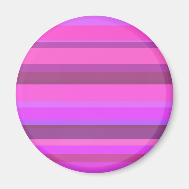 Pink horizontal stripes magnet (Front)