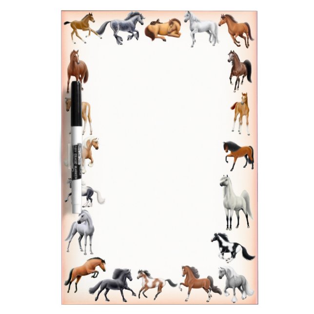Pink Horse Crazy Dry Erase Board (Front)