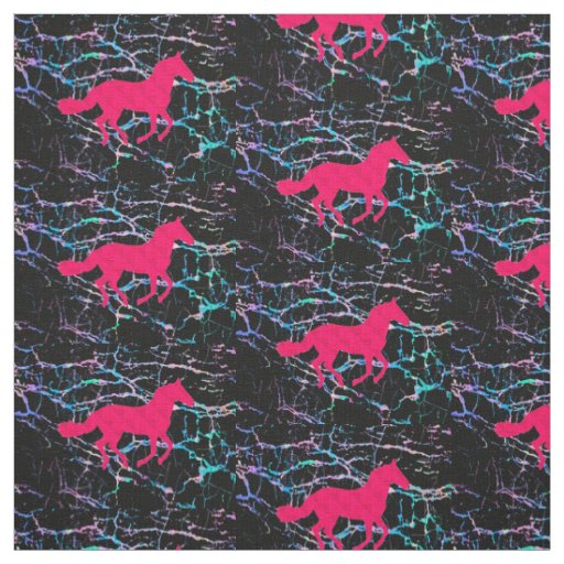Pink Horse Hologram Fabric