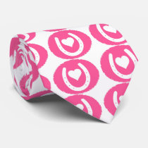 Pink Horse Shoe and Heart Tie