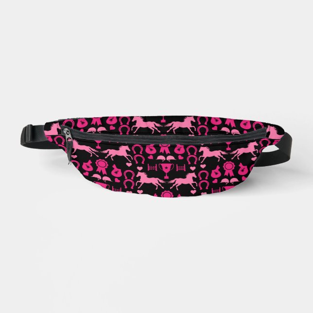 Pink Horseback Riding  Fanny Pack (Front)