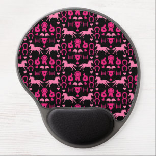 Pink Horseback Riding  Gel Mouse Pad