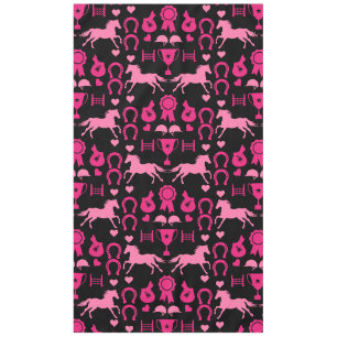 Pink Horseback Riding Tablecloth