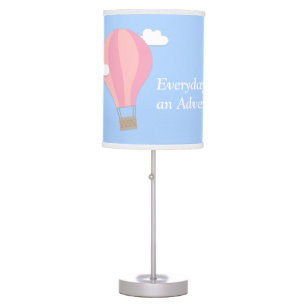 Pink Hot Air Balloon, Adventure Among the Clouds Table Lamp