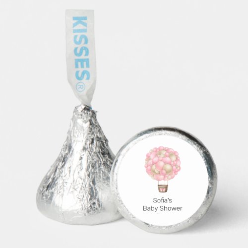 Pink Hot Air Balloon Baby Shower Hersheys Kisses