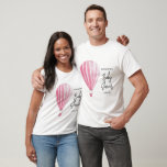 Pink hot air balloon Baby shower T-Shirt<br><div class="desc">Invite friends and family to share in the joy of your little one's arrival with this baby shower,  featuring a watercolor pink hot air balloon. Matching items available.</div>