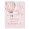 Pink Hot Air Balloon Baby Shower Welcome Sign
