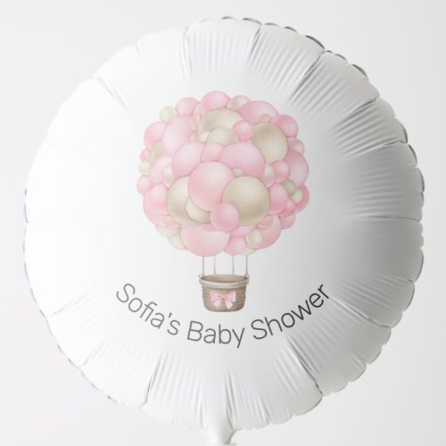 Pink Hot Air Balloon Girl Baby Shower