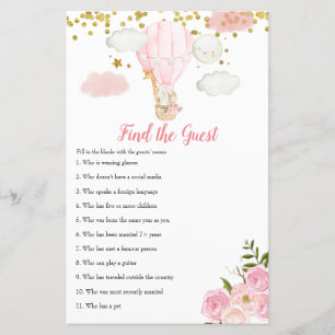 Pink Hot Air Balloon Jungle Find the Guest game