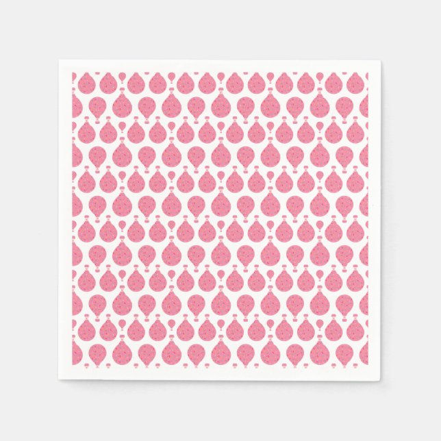 Pink Hot Air Balloons Napkins (Front)