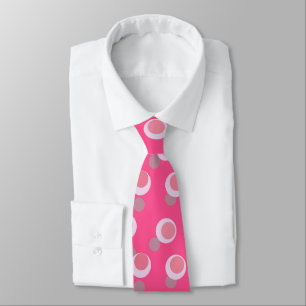 Pink, Hot pink and mauve dots Neck Tie