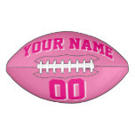 Pink Hot Pink And White Custom Football at Zazzle
