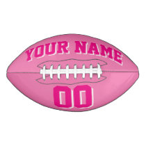 PINK HOT PINK AND WHITE Custom Football PINK HOT PINK AND WHITE Custom Football