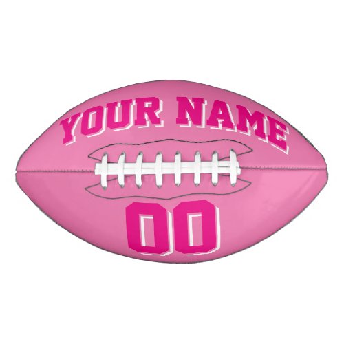 PINK HOT PINK AND WHITE Custom Football