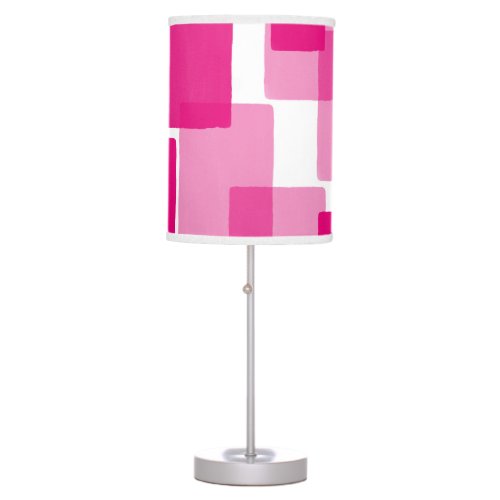 Pink Hot Pink Modern Minimalist Table Lamp