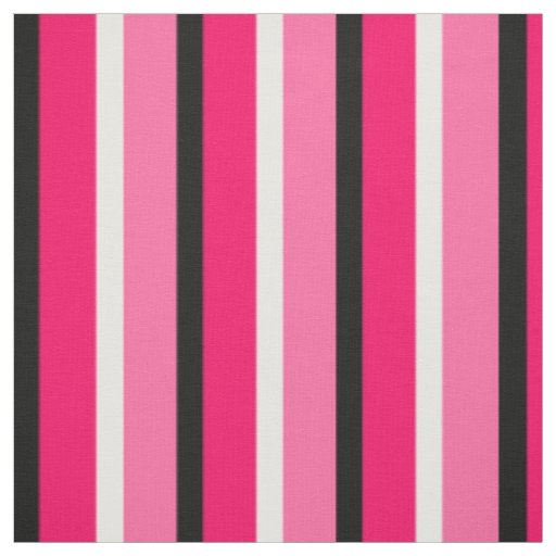 Pink Hot Pink Stripes Textile Fabric