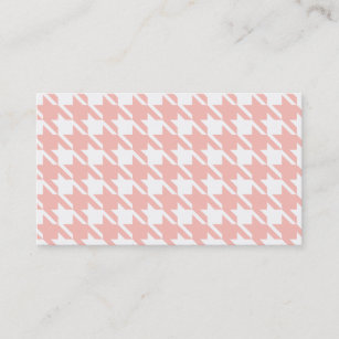 Pink Houndstooth Business Card