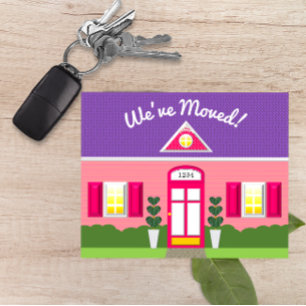Pink House Dream Home New Address Postcard