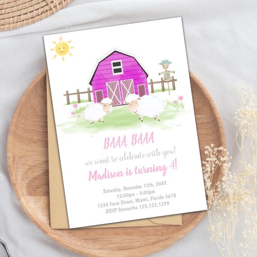 Pink House Farm Invitations