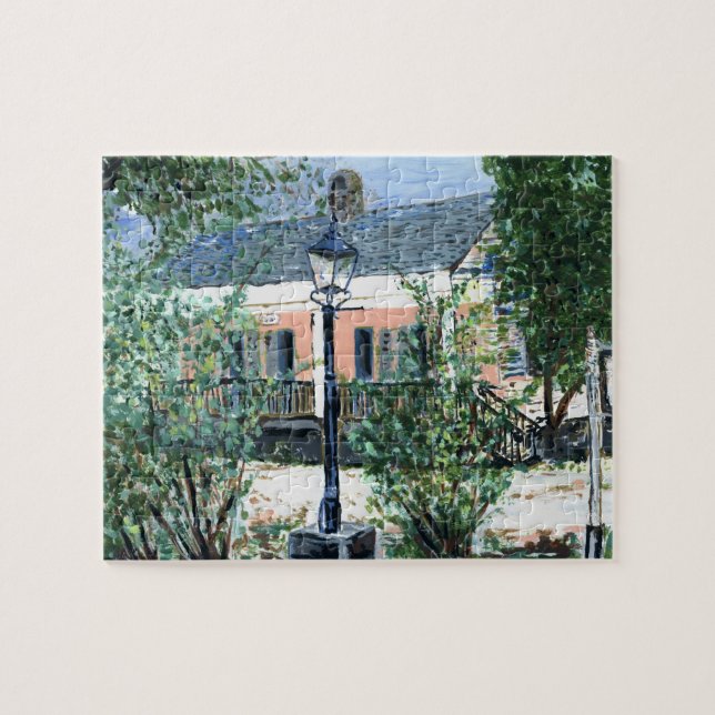 Pink House on River Road Jigsaw Puzzle (Horizontal)