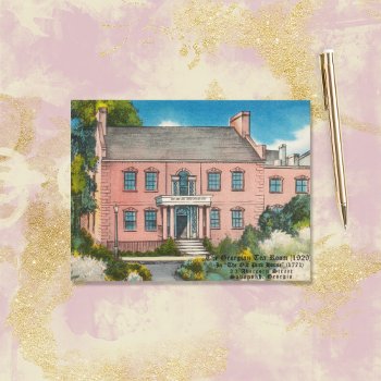 Pink House Savannah Ga Historic Postcard by CoastalEmpire at Zazzle