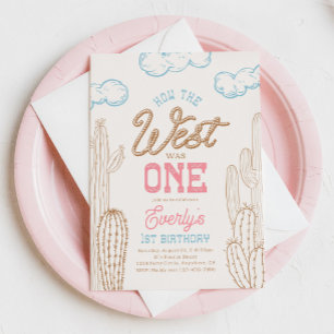 Pink How the West was One Invitation