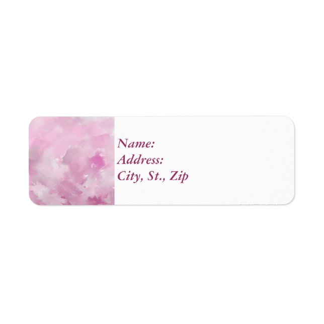 Pink hues label (Front)