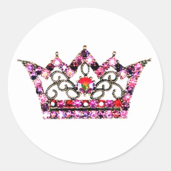 Pink Hues Of A Tiara Stickers by LadyDenise at Zazzle