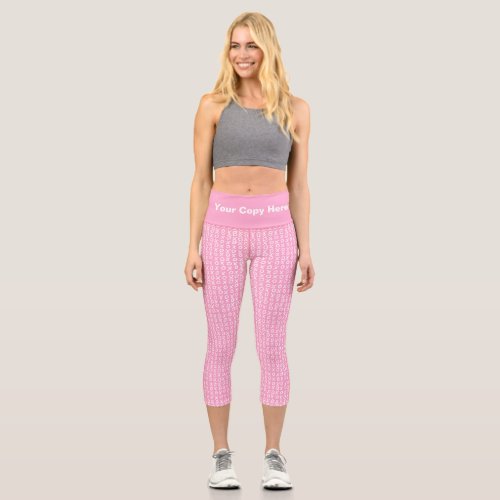 Pink Hugs and Kisses XO Capri Leggings