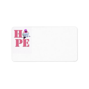 Pink Hummingbird HOPE Address Labels