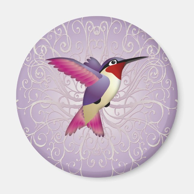 Pink Hummingbird Magnet (Front)
