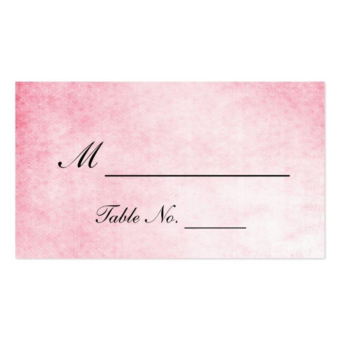 Pink Hummingbird Watercolor Wedding Place Cards Business Cards