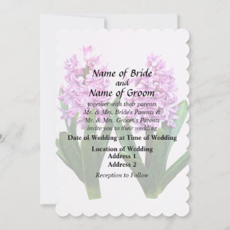 Pink Hyacinth Duo Wedding Products Invitation