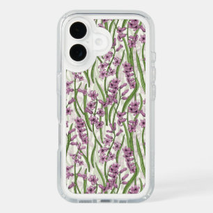 Pink Hyacinth flowers on natural white iPhone 16 Case