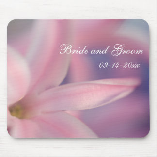 Pink Hyacinth Flowers Wedding Mouse Pad