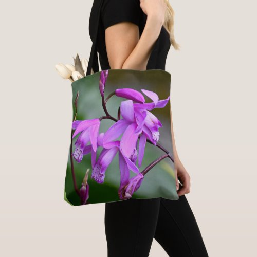 Pink Hyacinth Orchids Floral Tote Bag