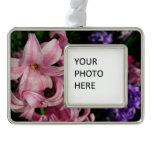 Pink Hyacinth Spring Floral Christmas Ornament