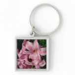 Pink Hyacinth Spring Floral Keychain