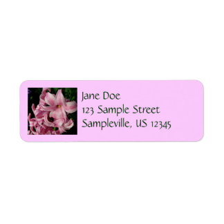 Pink Hyacinth Spring Floral Label