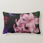 Pink Hyacinth Spring Floral Lumbar Pillow