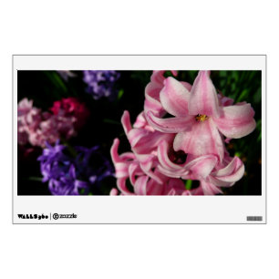 Pink Hyacinth Spring Floral Wall Decal