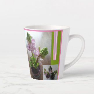 Pink Hyacinths Design Latte Mug
