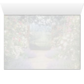 Pink Hybrid Rose-Lined Path To Gate, Underplanted Cards (Inside Horizontal (Bottom))