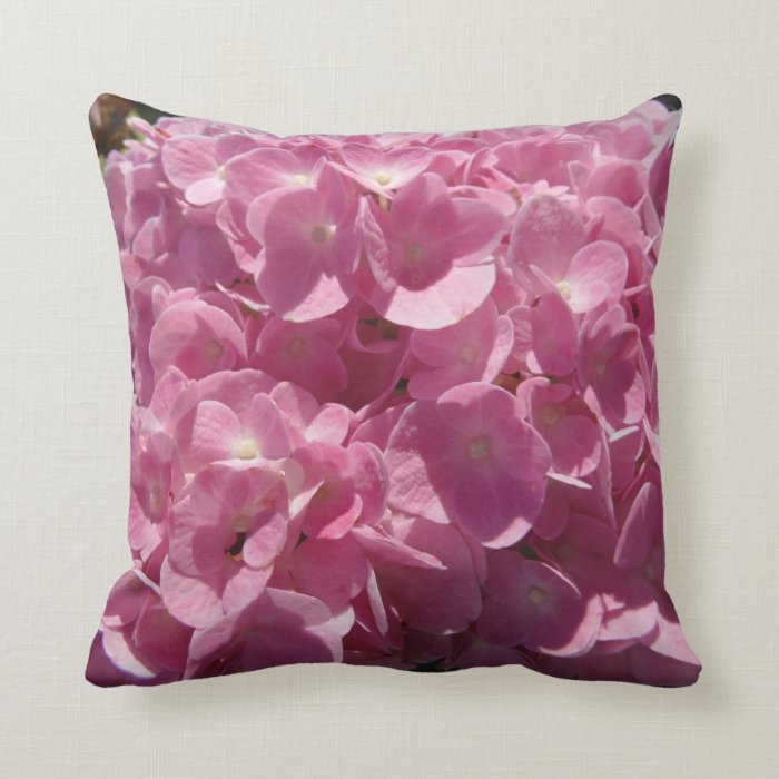 Pink Hydragrea  almost solid light Pink pillow